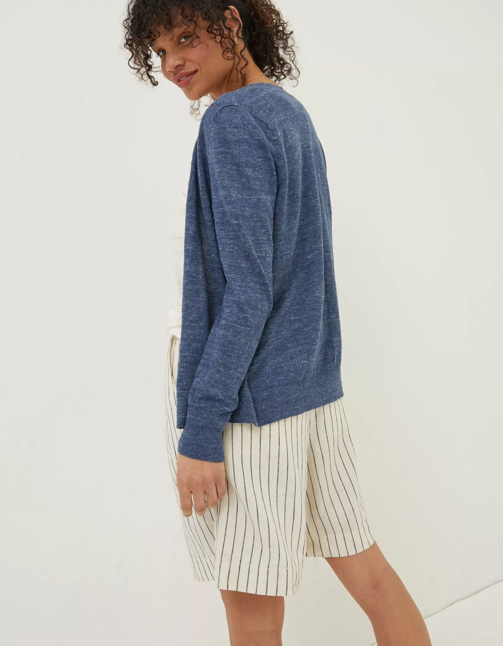 FatFace Suzannah Linen Cardigan|Women Knitwear