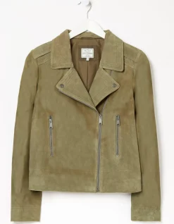 FatFace Suzie Suede Biker Jacket|Women Coats & Jackets