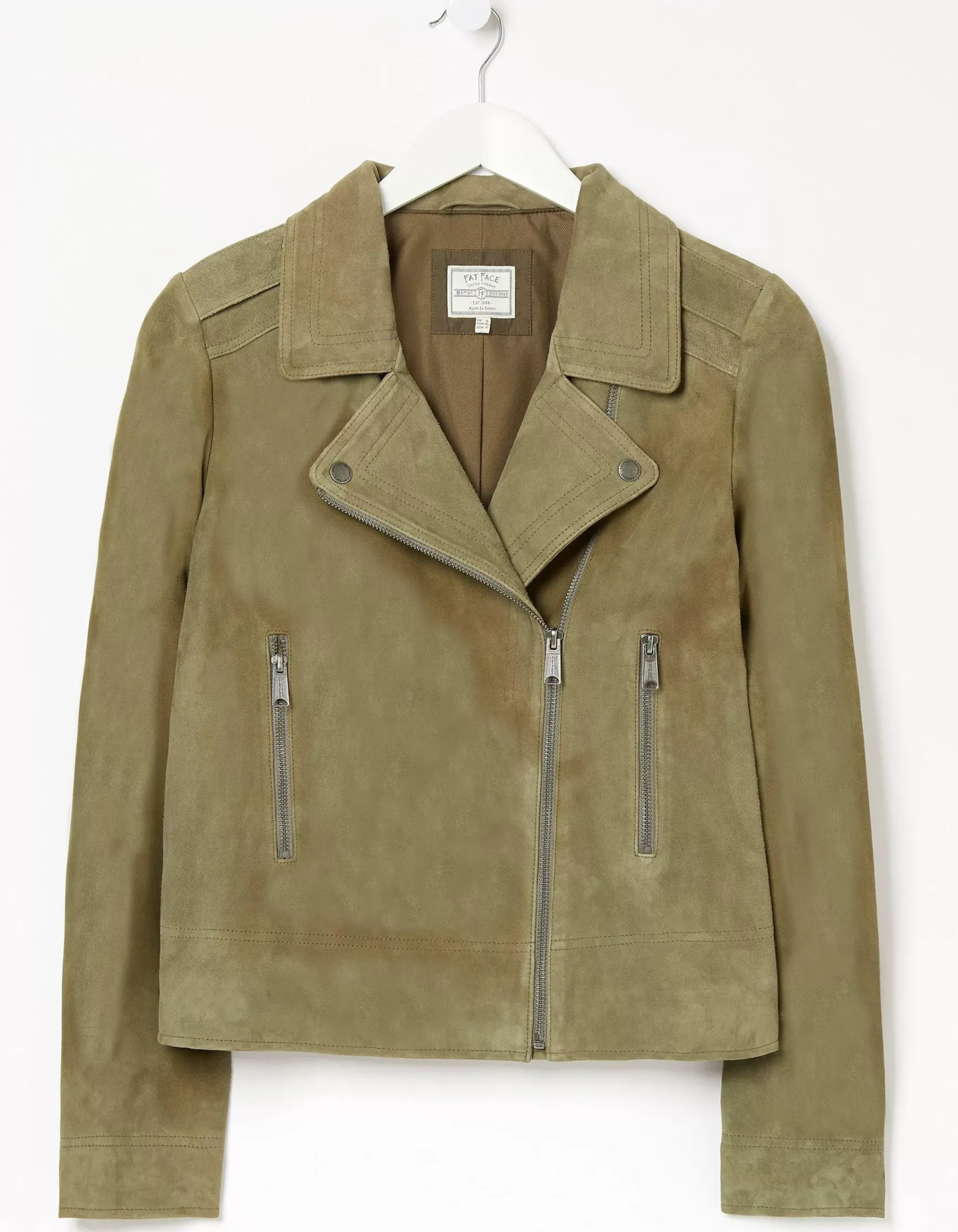 FatFace Suzie Suede Biker Jacket|Women Coats & Jackets