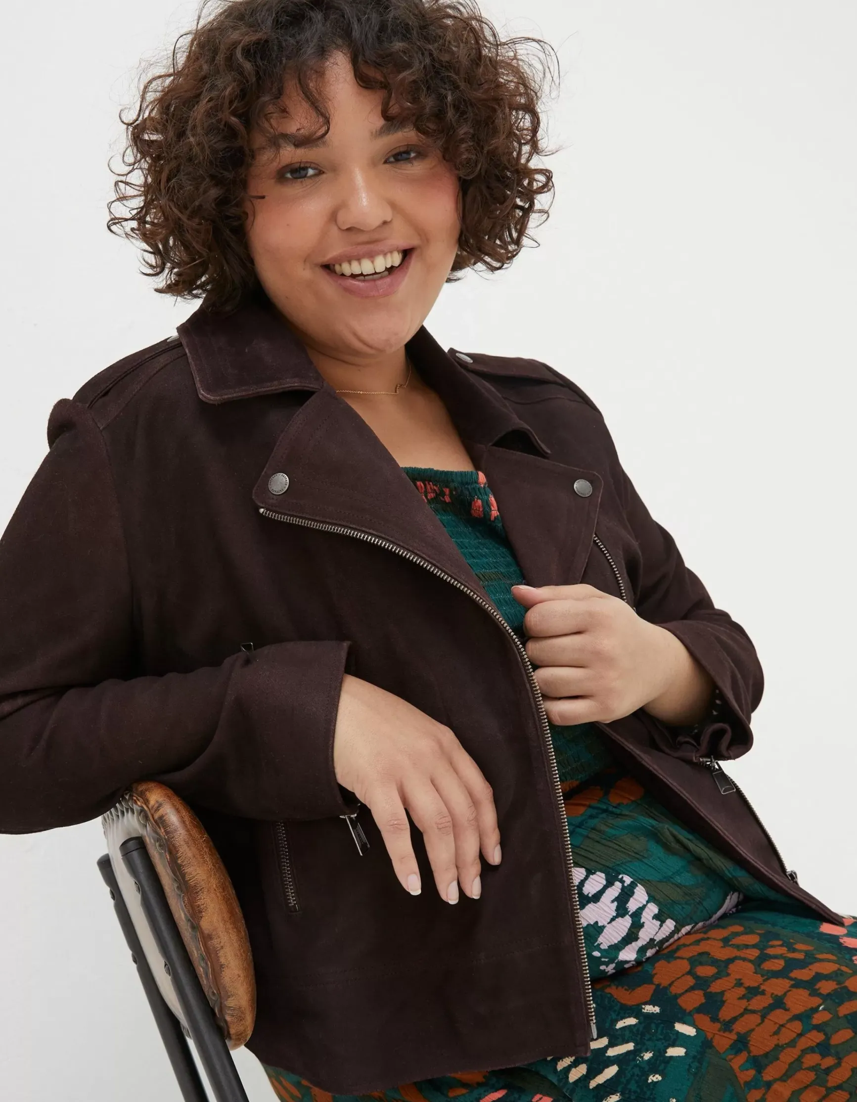 FatFace Suzie Suede Biker Jacket|Women Coats & Jackets