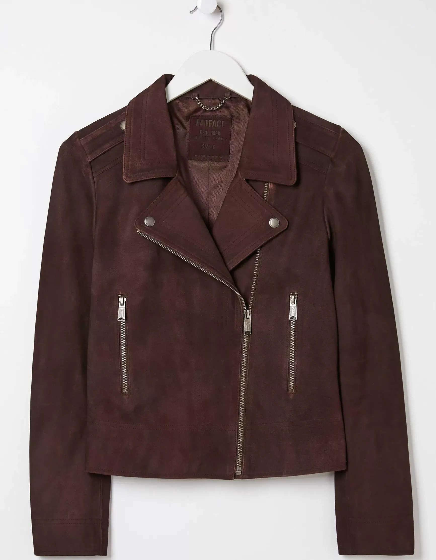 FatFace Suzie Suede Biker Jacket|Women Coats & Jackets