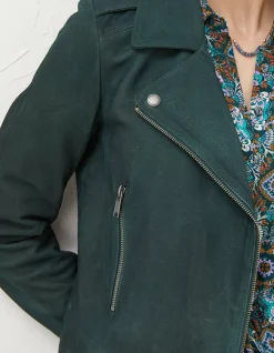 FatFace Suzie Suede Biker Jacket|Women Coats & Jackets