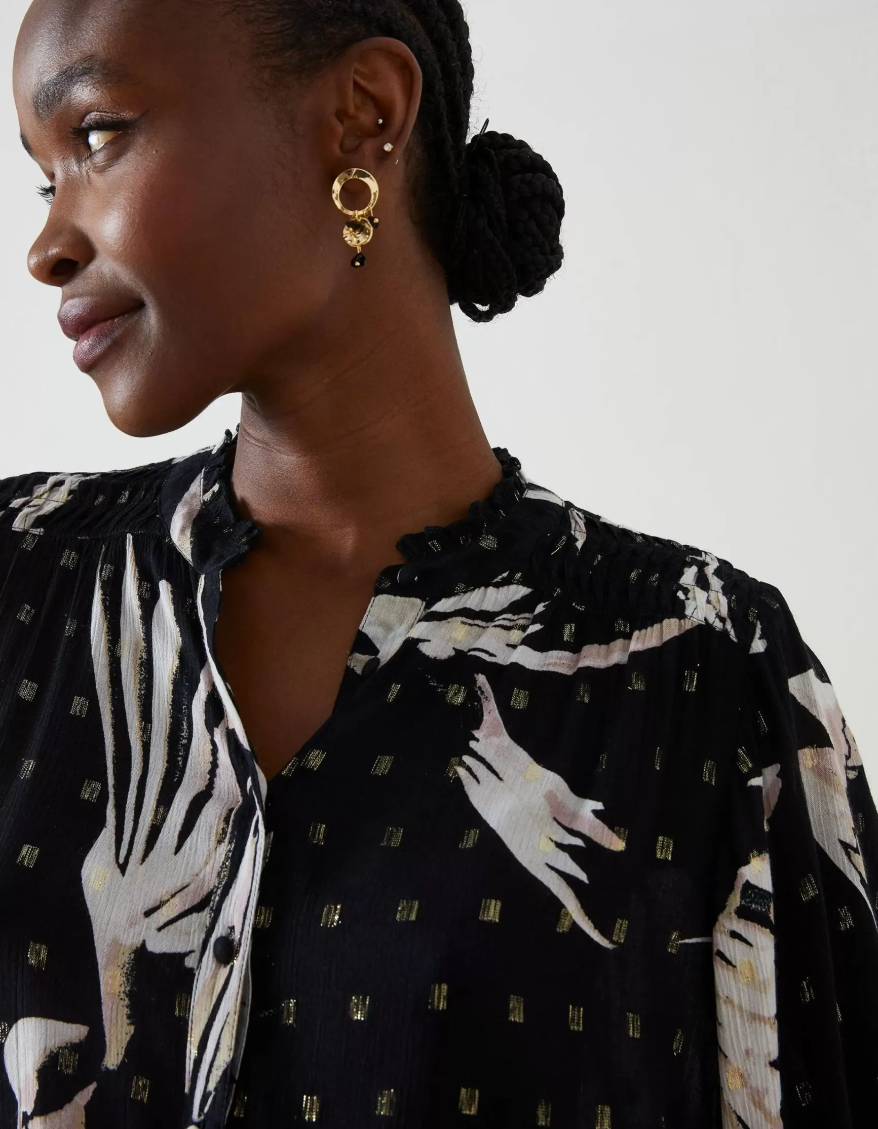 FatFace Swallow Print Evelyn Blouse|Women Shirts & Blouses