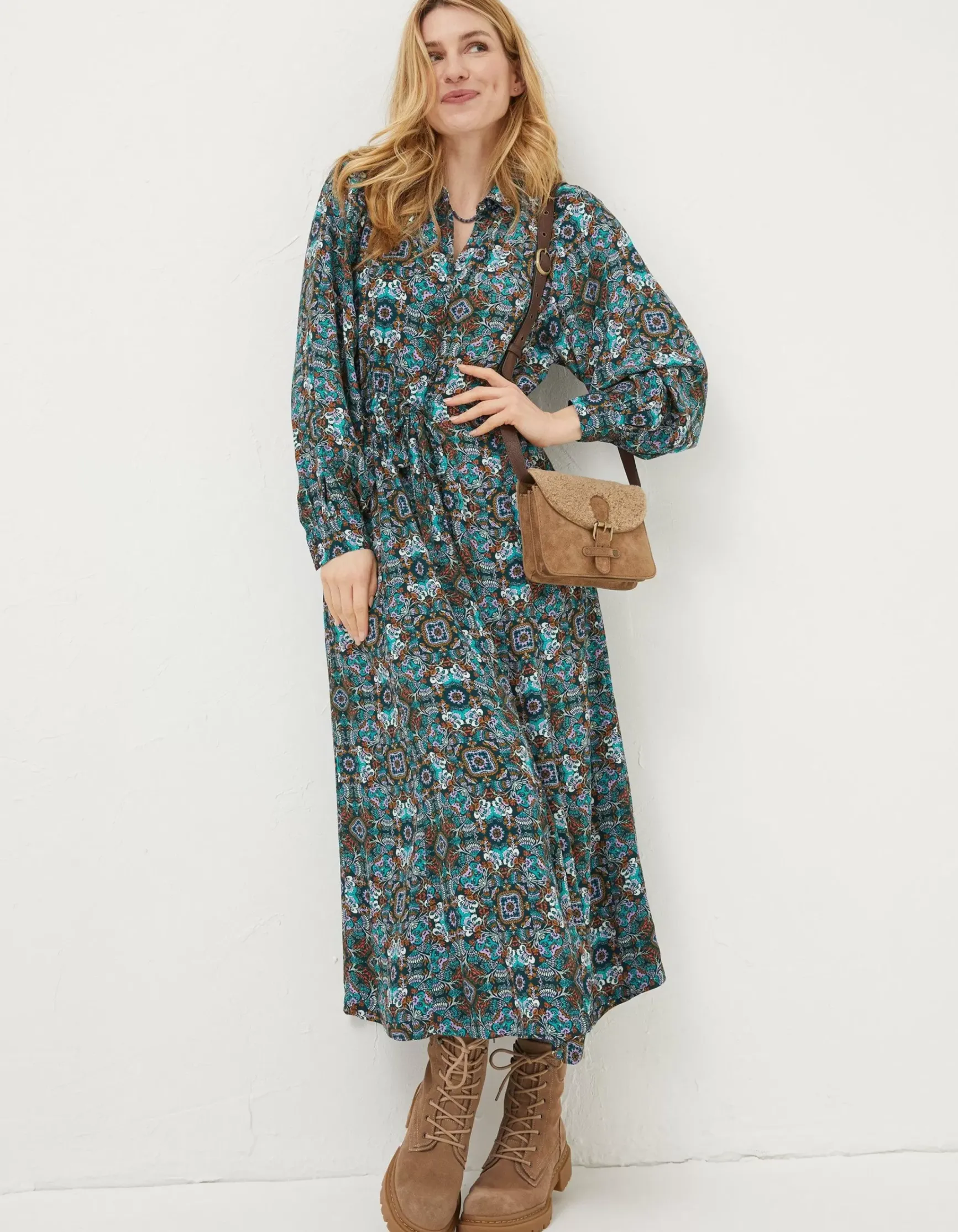 FatFace Swinley Mirrored Midi Dress|Women Dresses