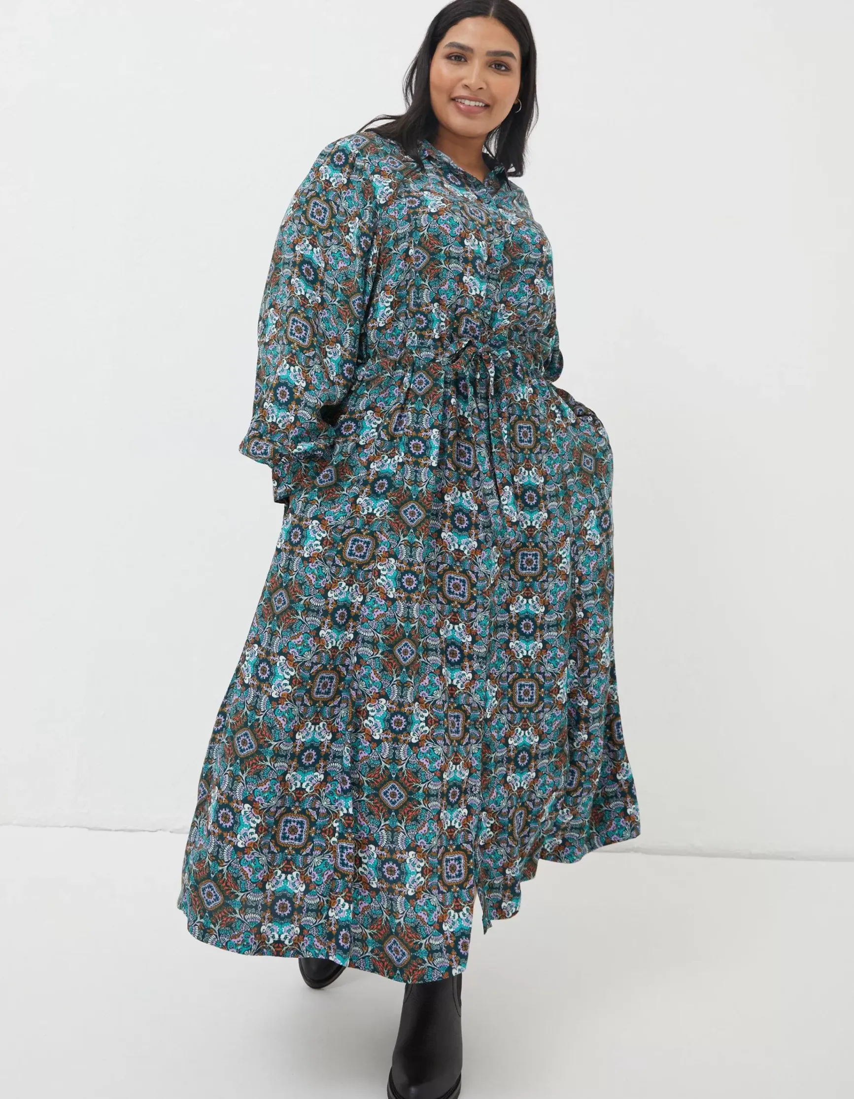 FatFace Swinley Mirrored Midi Dress|Women Dresses