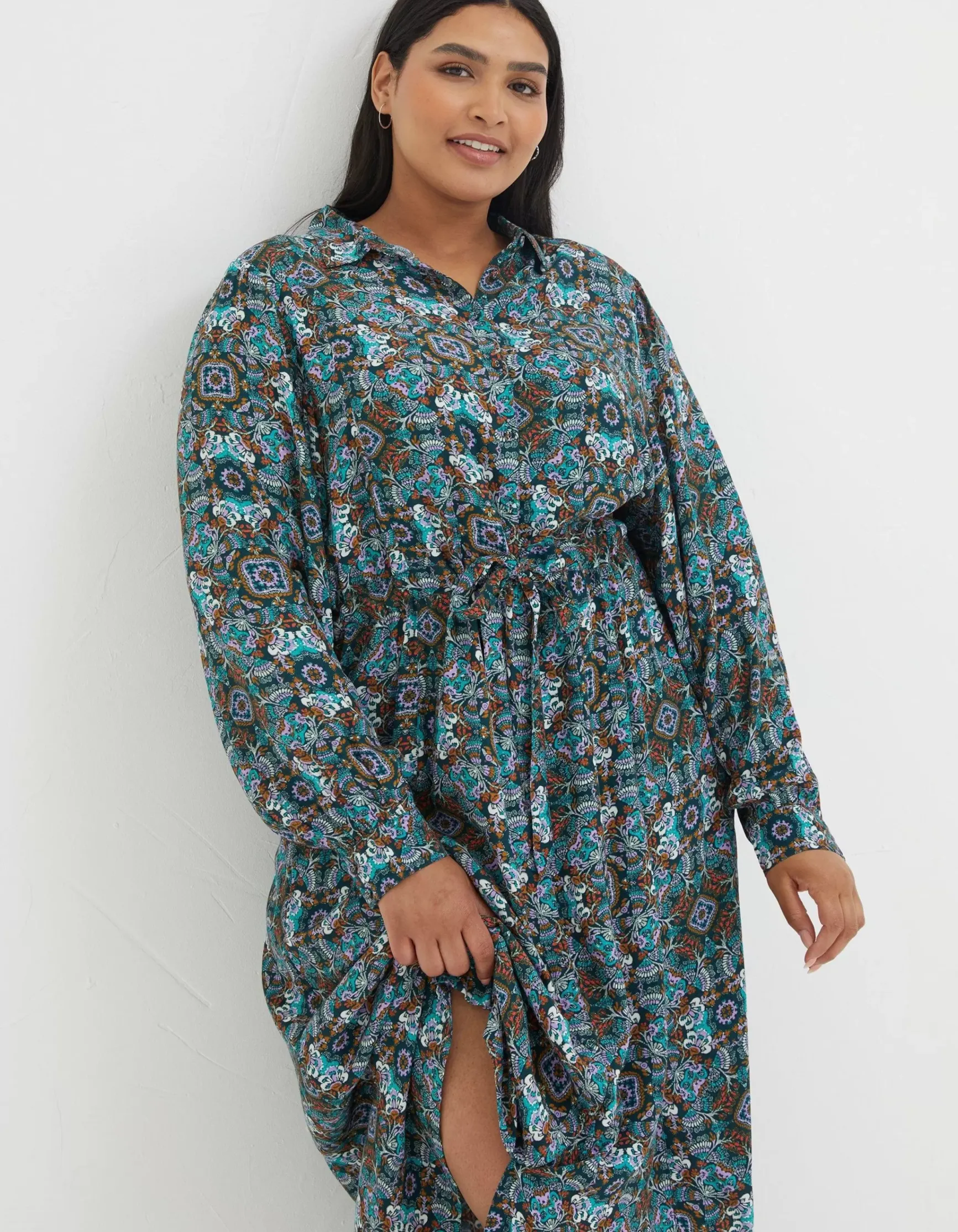 FatFace Swinley Mirrored Midi Dress|Women Dresses