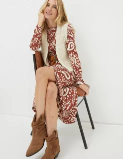 FatFace Talia Knitted Waistcoat|Women Knitwear