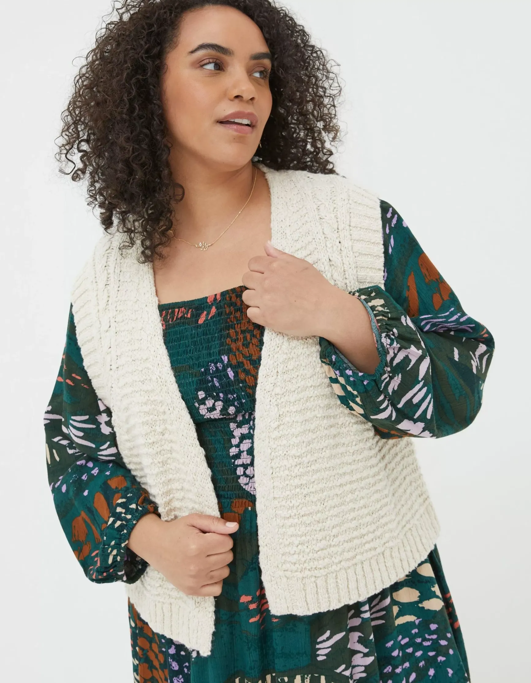 FatFace Talia Knitted Waistcoat|Women Knitwear