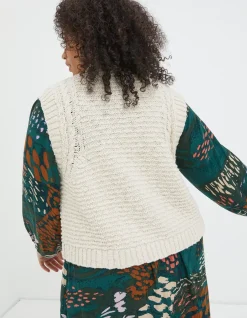 FatFace Talia Knitted Waistcoat|Women Knitwear