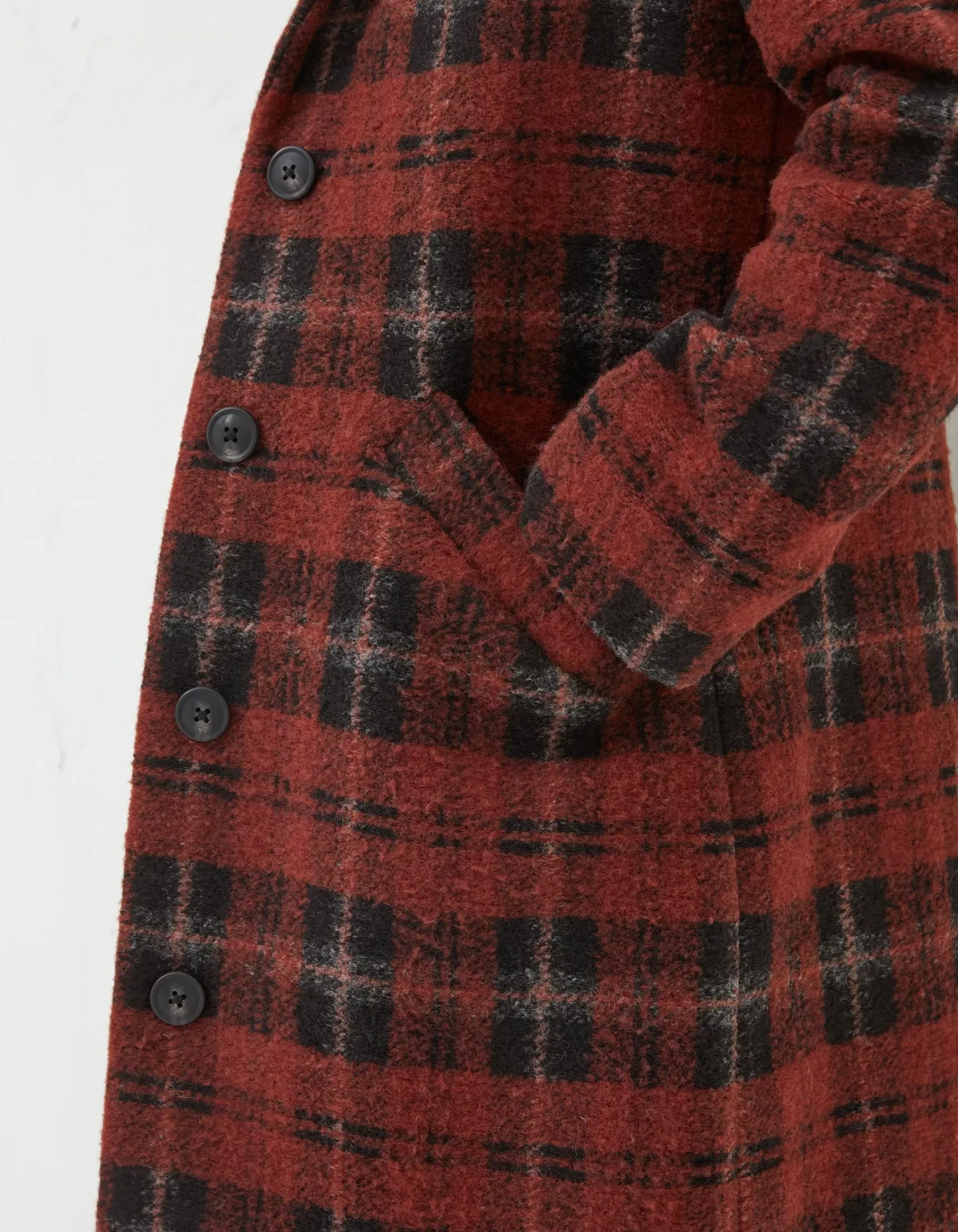 FatFace Tanya Wool Blend Check Coat|Women Coats & Jackets
