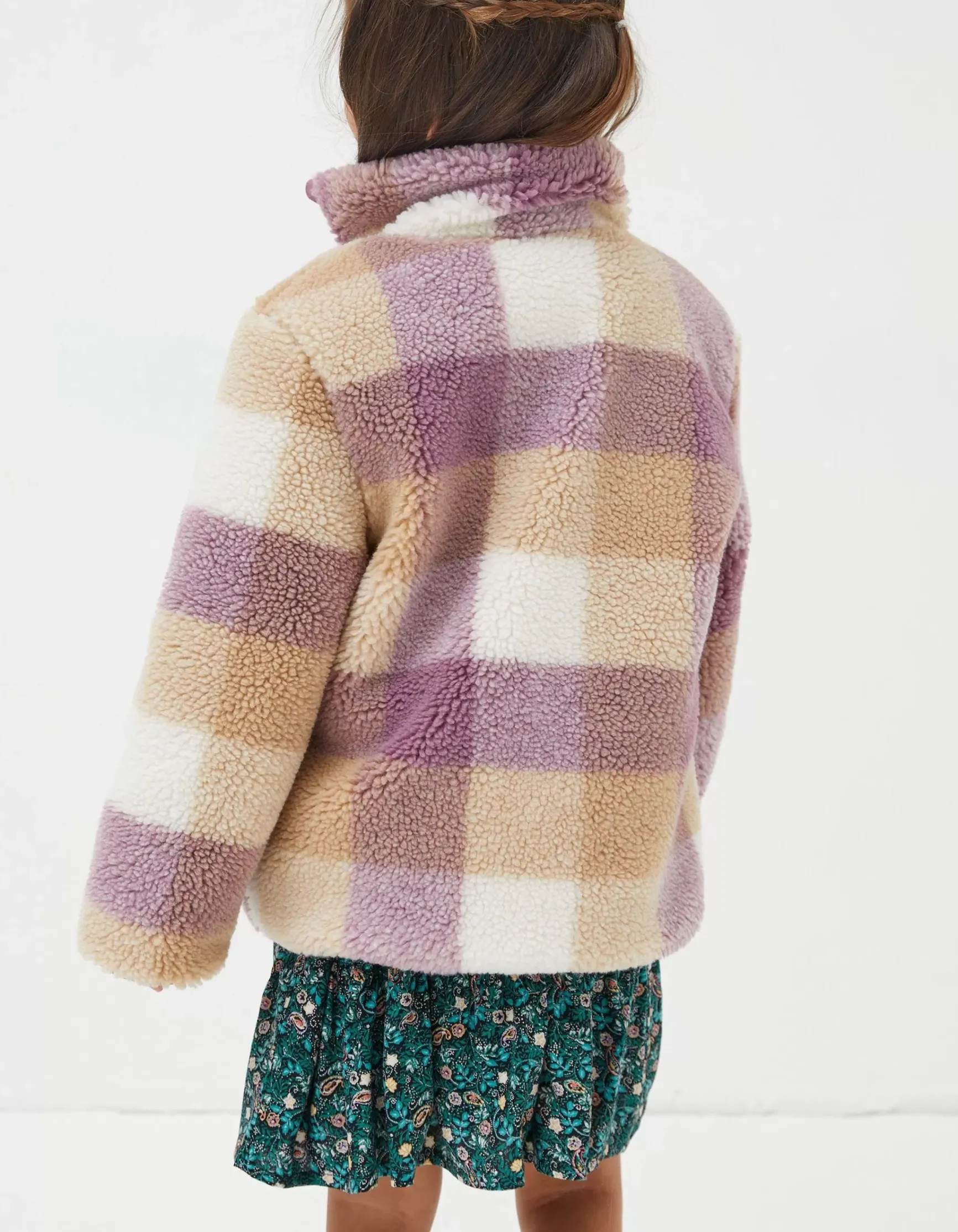 FatFace Teddy Check Coat|Girls View All
