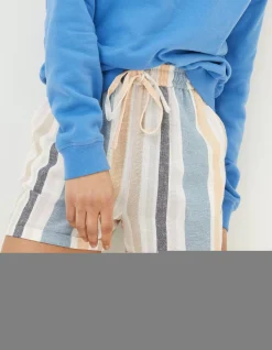 FatFace Tenby Multi Stripe Linen Blend Short|Women Shorts