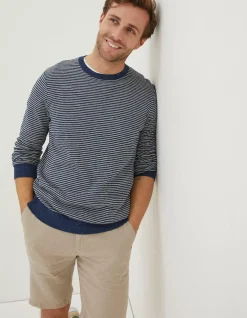 FatFace Textured Stripe Crew|Men Knitwear