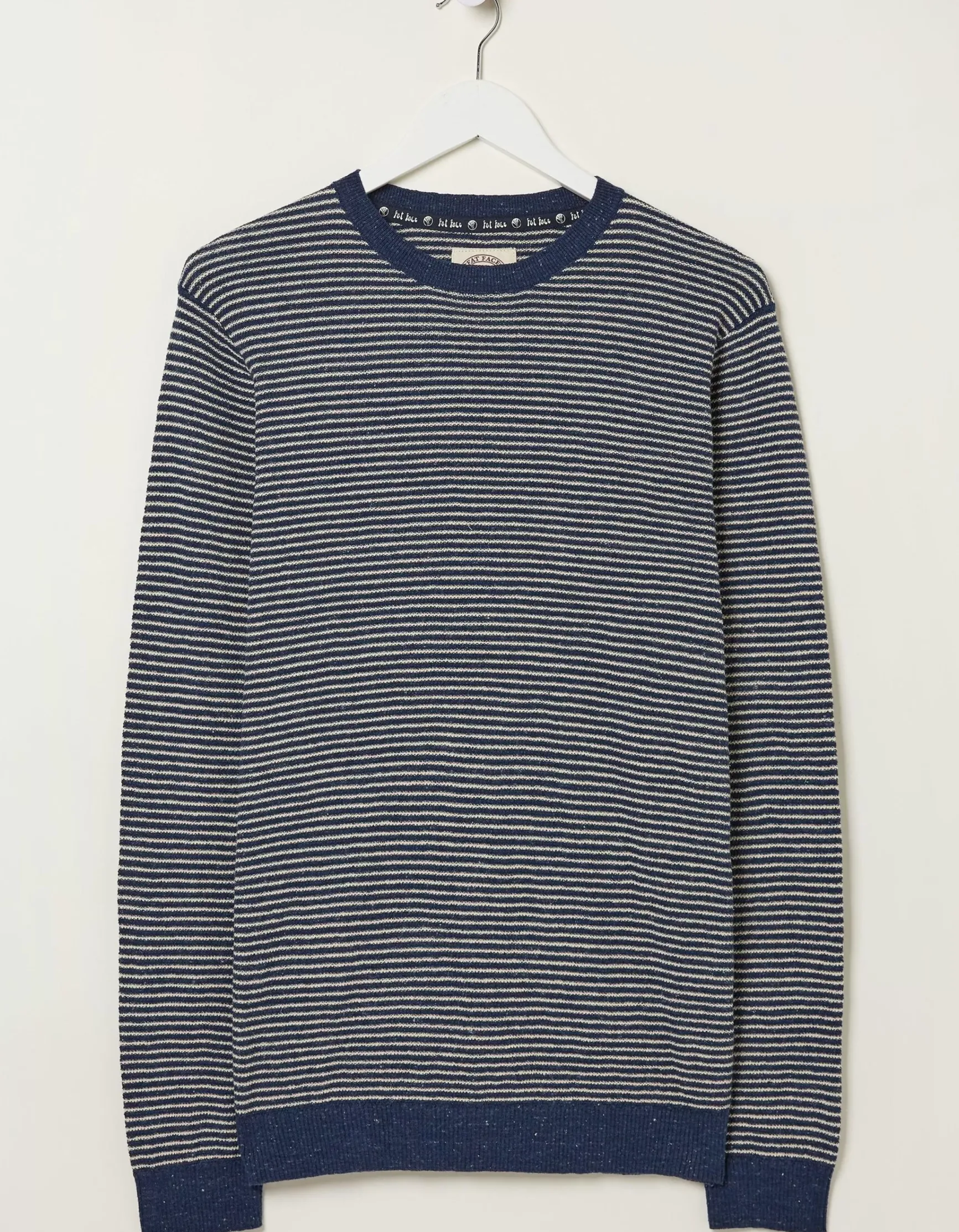 FatFace Textured Stripe Crew|Men Knitwear
