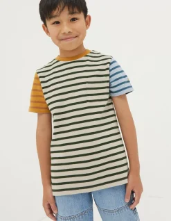 FatFace Textured Stripe T-Shirt|Boys View All
