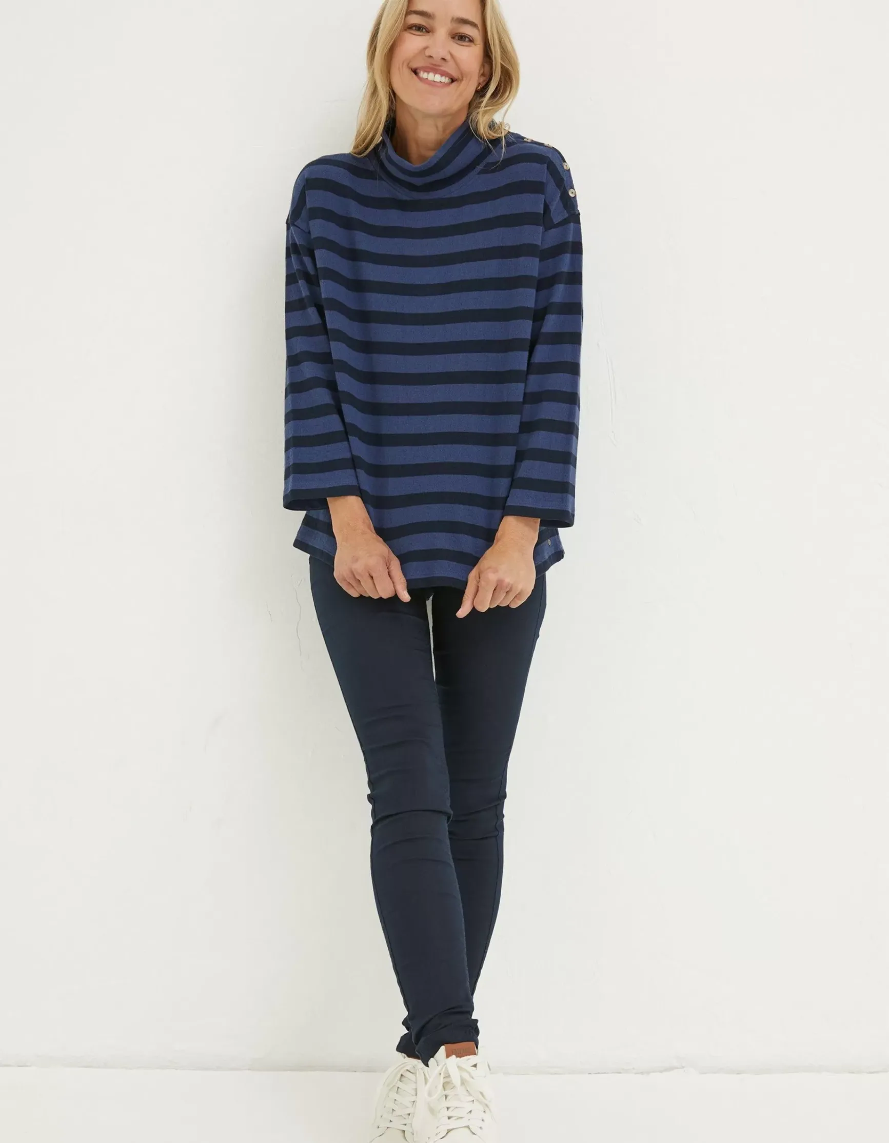 FatFace Thayer Funnel Stripe Sweatshirt|Women Sweatshirts & Hoodies