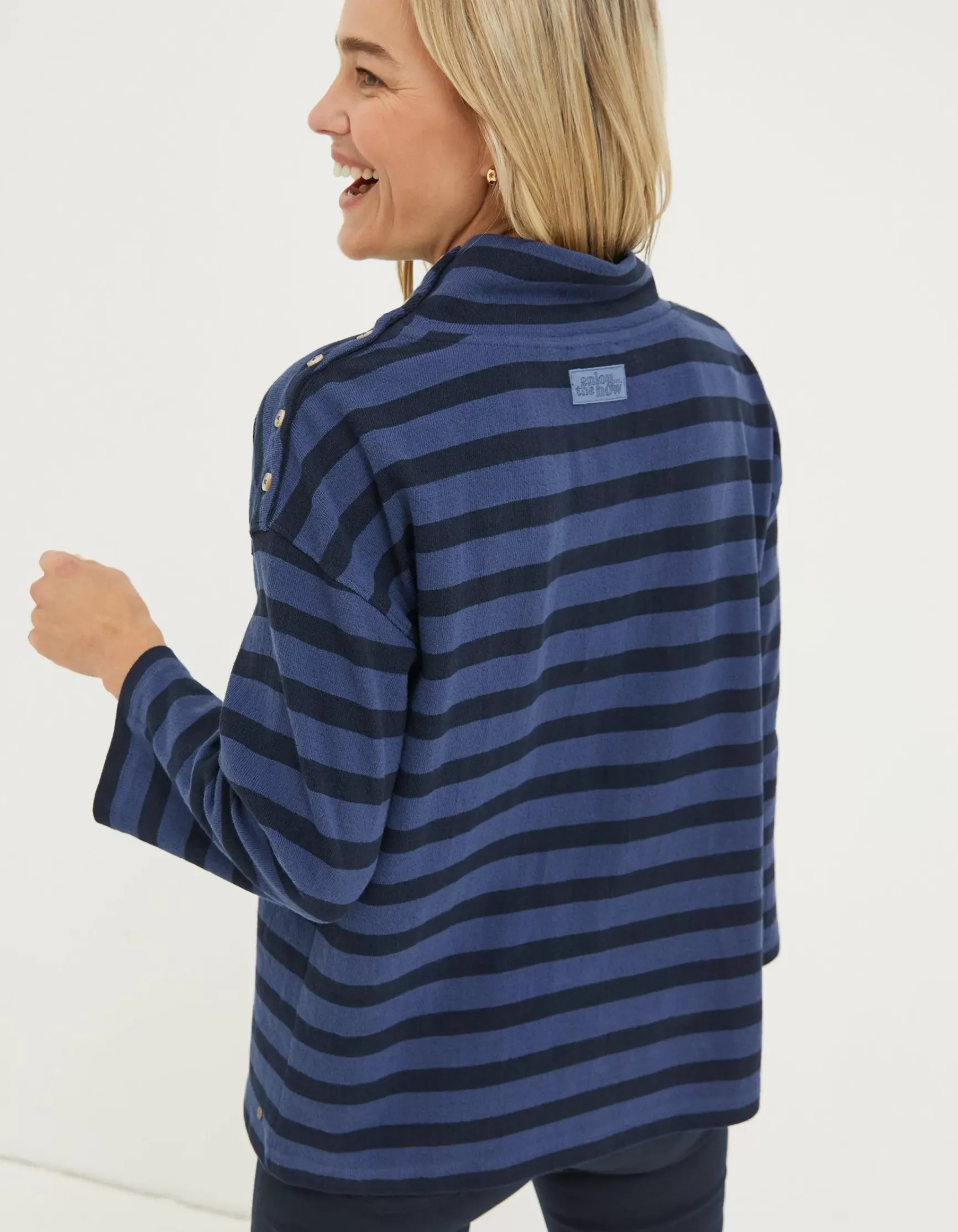FatFace Thayer Funnel Stripe Sweatshirt|Women Sweatshirts & Hoodies