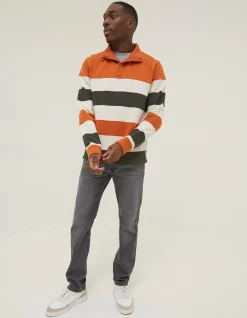 FatFace Thorpe Rugby Stripe Half Neck|Men Sweatshirts & Hoodies