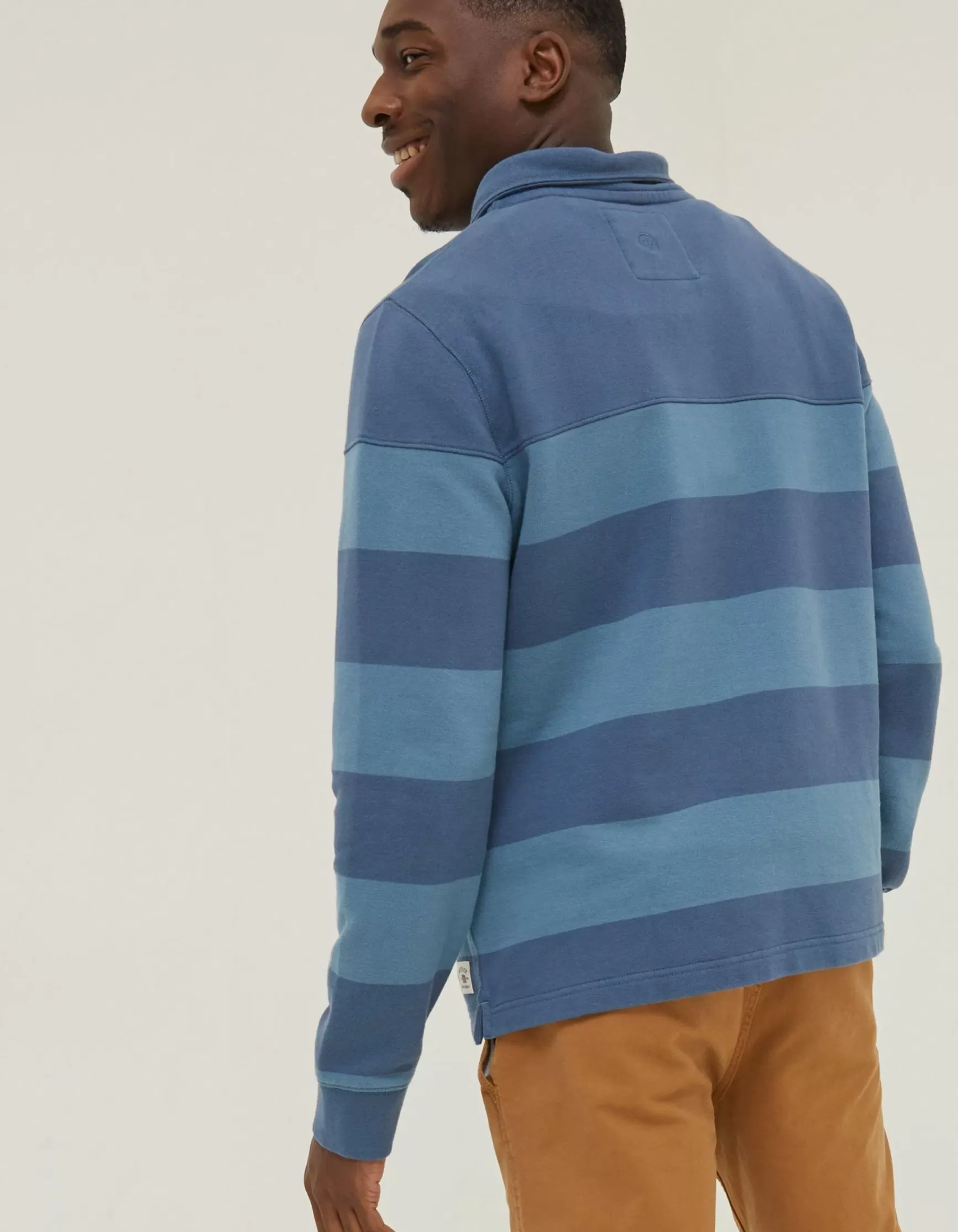 FatFace Thorpe Rugby Stripe Half Neck|Men Sweatshirts & Hoodies