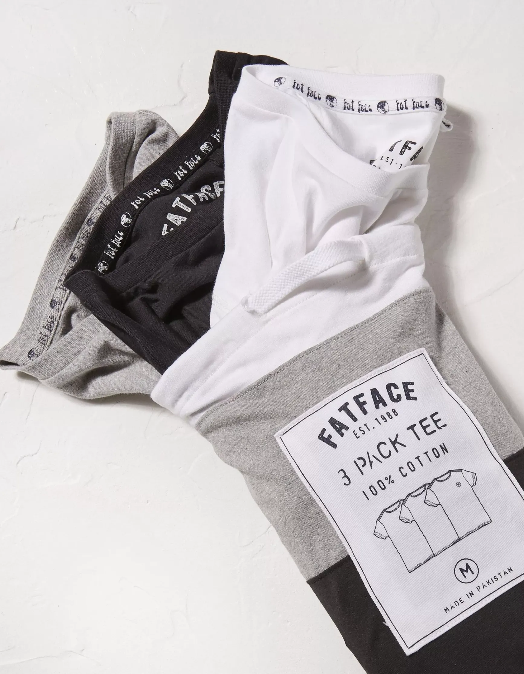 FatFace Three Pack Crew Neck T-Shirts|Men T-Shirts