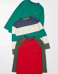 FatFace Three Pack Long Sleeve T-Shirts|Boys View All