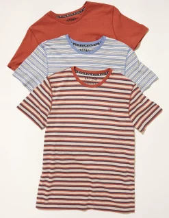 FatFace Three Pack Stripe T-Shirts|Men Nightwear & Pyjamas
