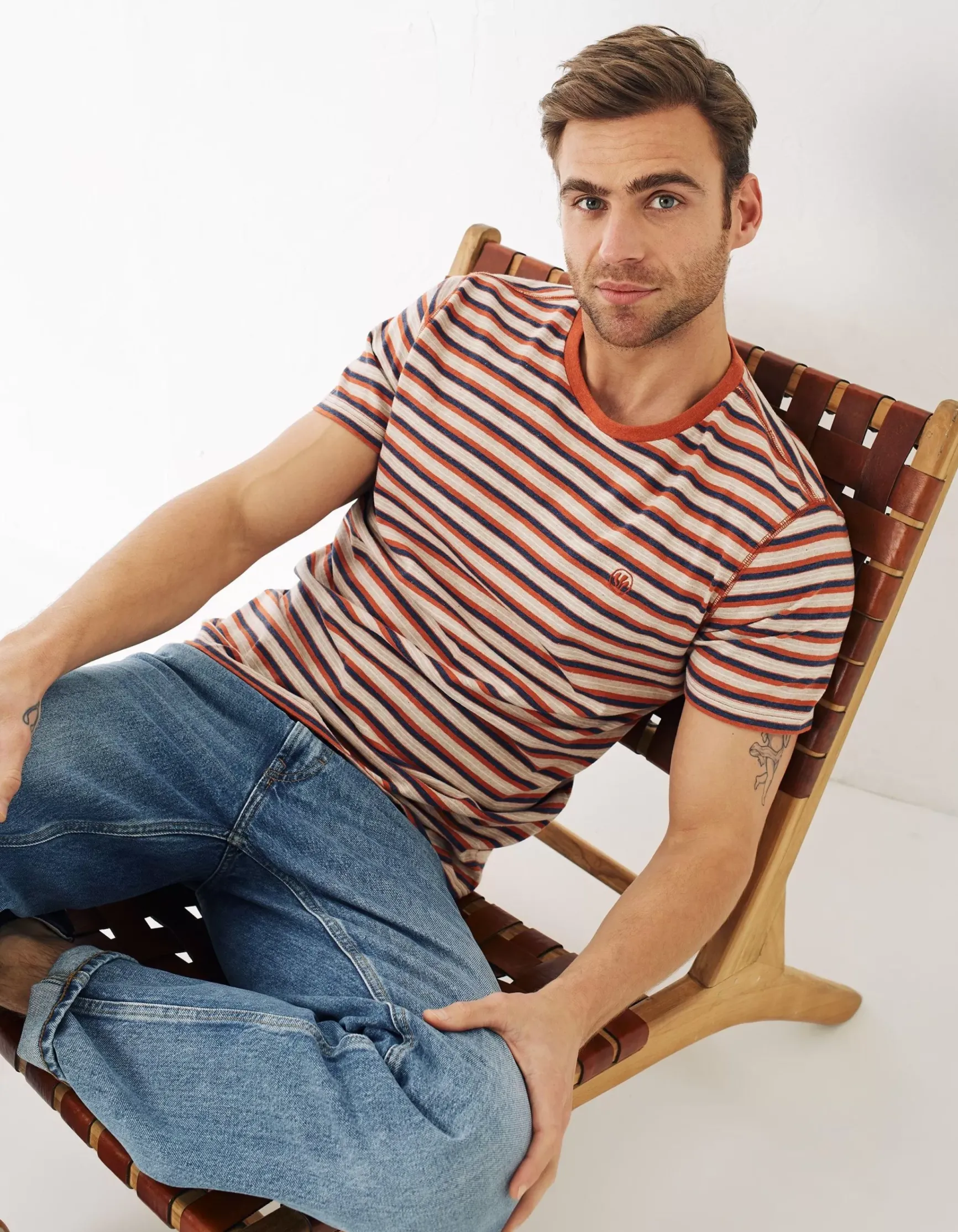 FatFace Three Pack Stripe T-Shirts|Men Nightwear & Pyjamas