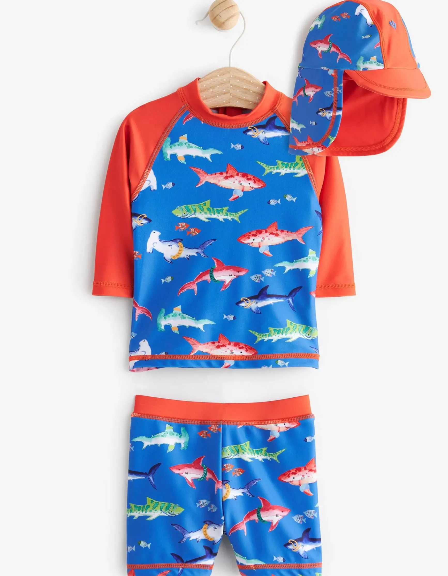 FatFace Three Piece Shark Swim Set|Baby View All