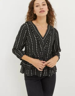 FatFace Tibby Frill Floral Blouse|Women Shirts & Blouses