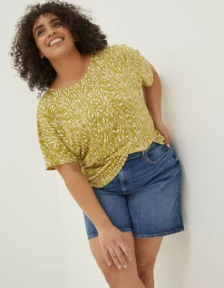 FatFace Tie Back Paint Linen T-Shirt|Women Tops & T-Shirts