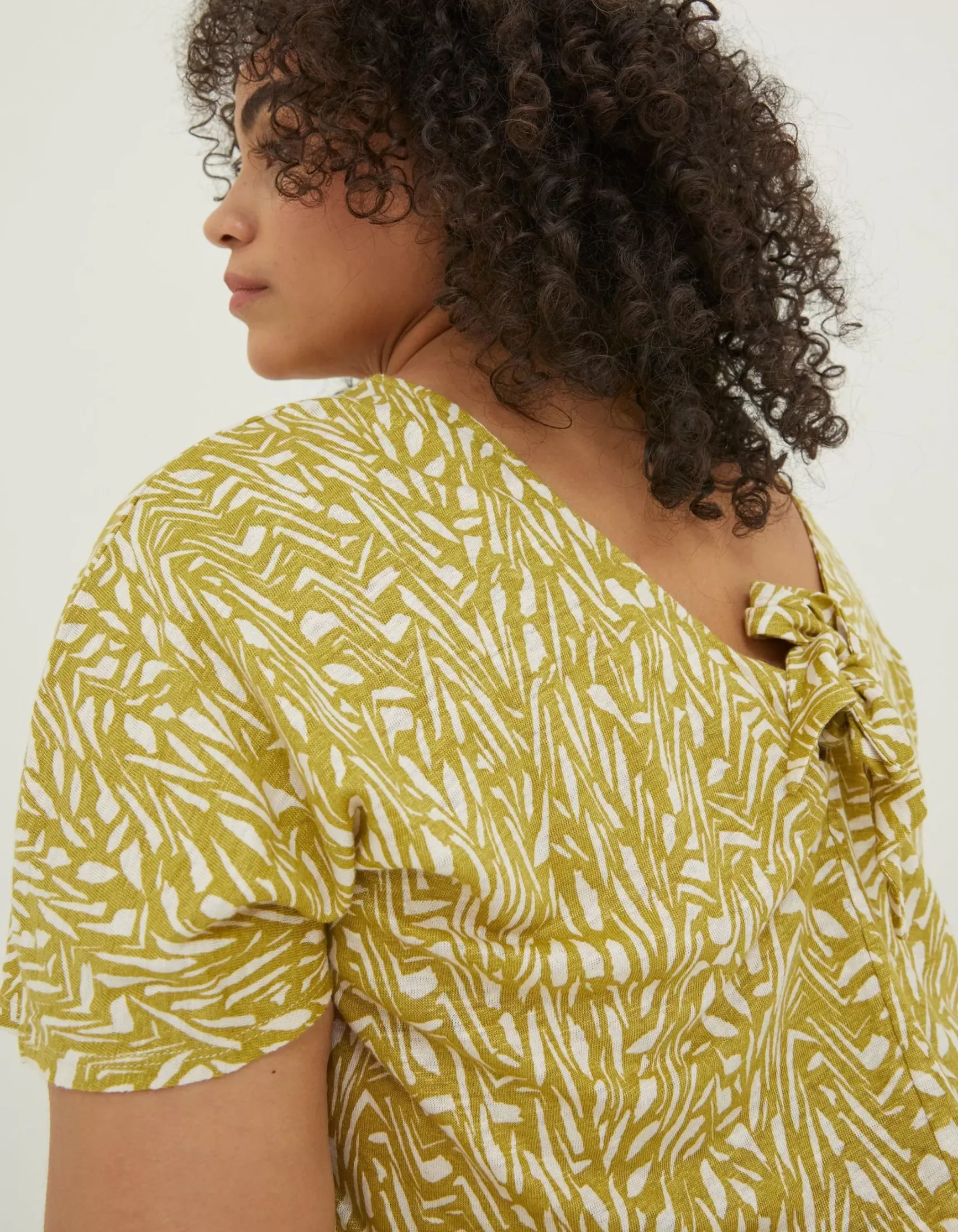 FatFace Tie Back Paint Linen T-Shirt|Women Tops & T-Shirts