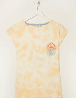 FatFace Tie Dye Happiness T-Shirt|Women Tops & T-Shirts