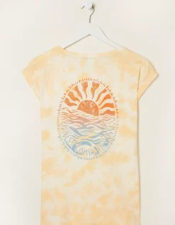 FatFace Tie Dye Happiness T-Shirt|Women Tops & T-Shirts