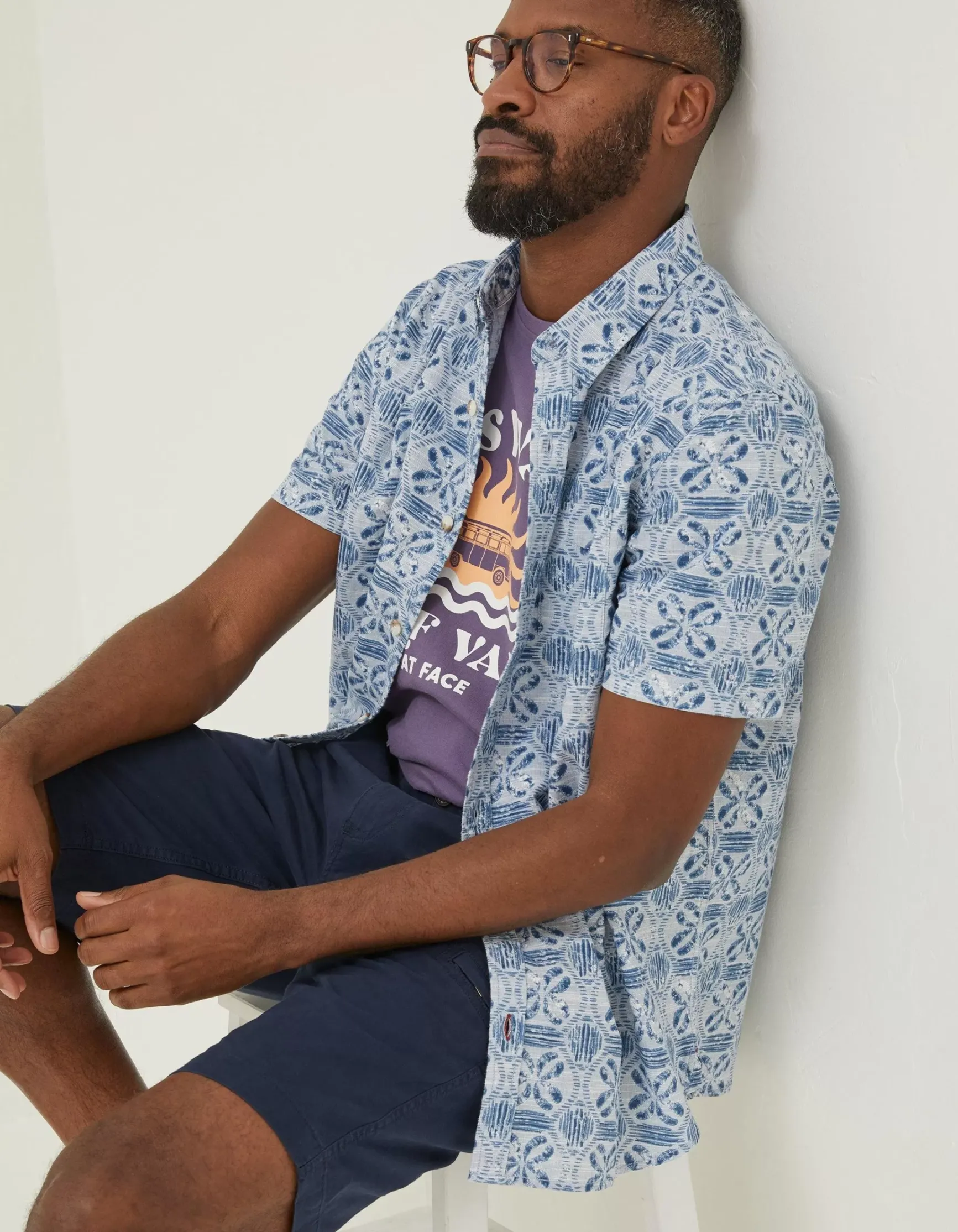 FatFace Tile Print Shirt|Men Shirts