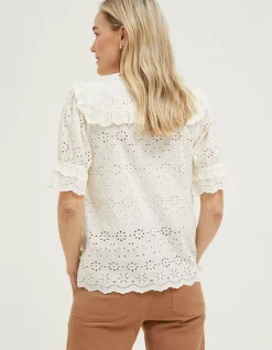 FatFace Tina Broderie Collar Blouse|Women Shirts & Blouses