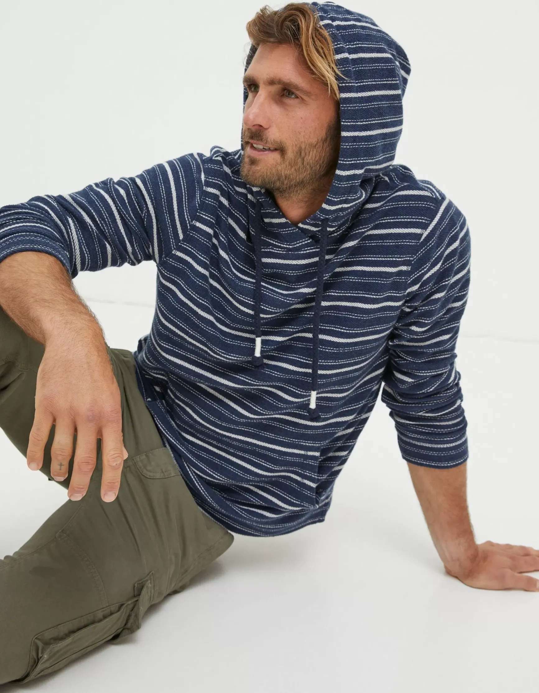 FatFace Trescoe Fine Stripe Hoodie|Men View All