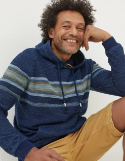 FatFace Trescowe Indigo Stripe Hoodie|Men View All