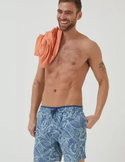 FatFace Trevose Palm Print Swim Shorts|Men Swimwear