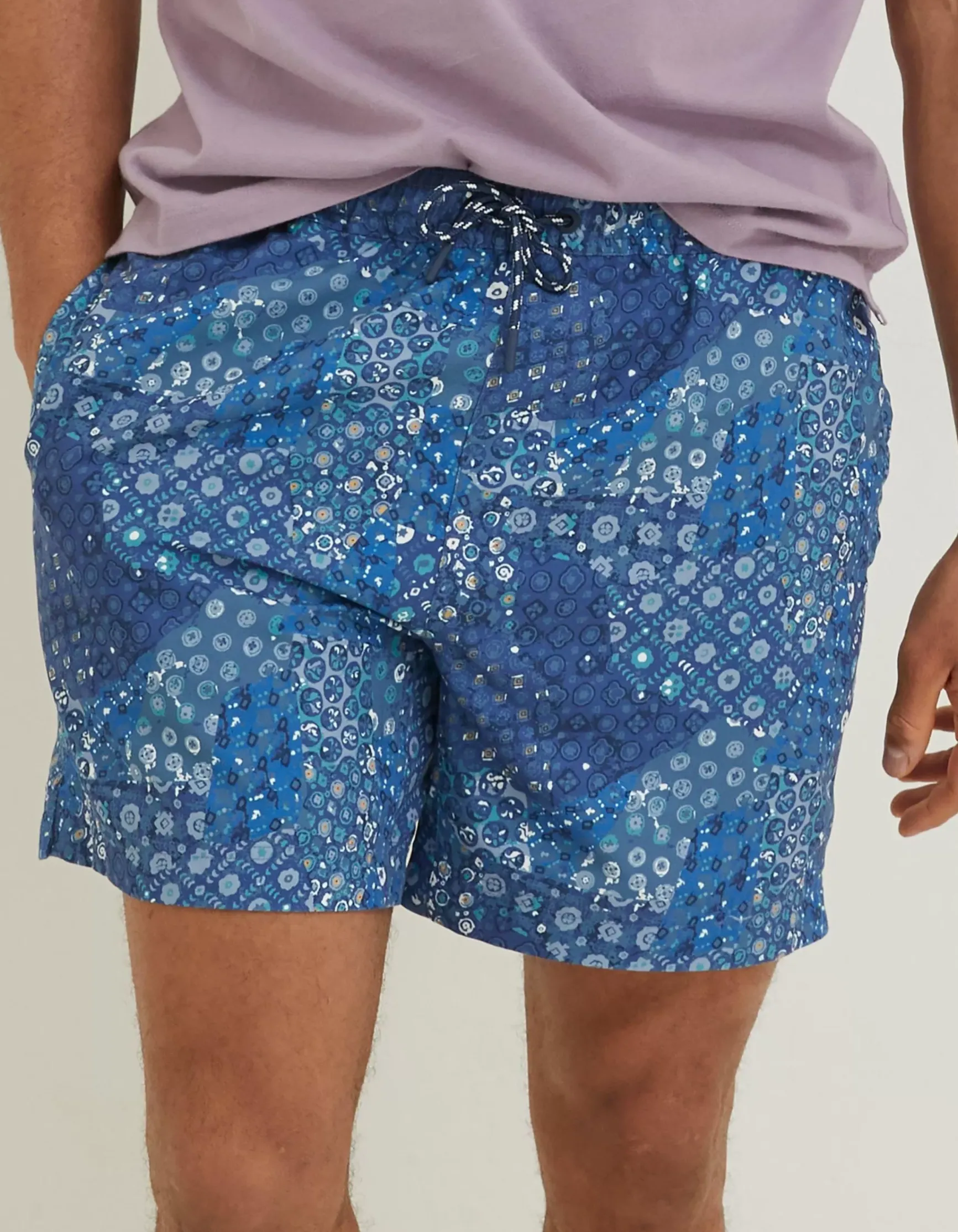 FatFace Trevose Patchwork Swim Shorts|Men Swimwear