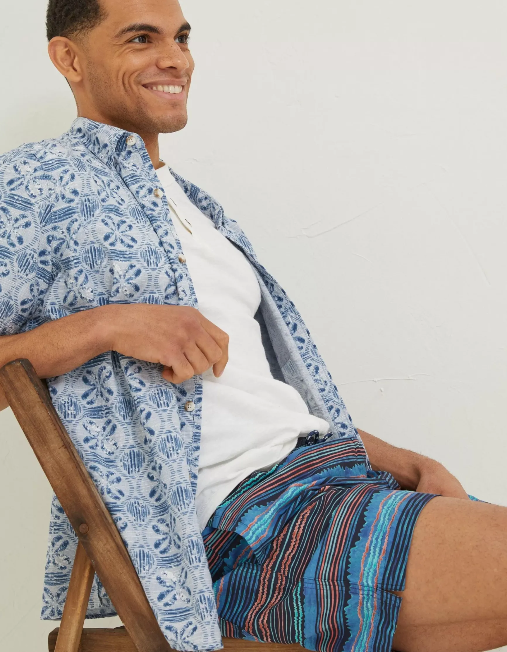 FatFace Trevose Scribble Swim Shorts|Men Swimwear