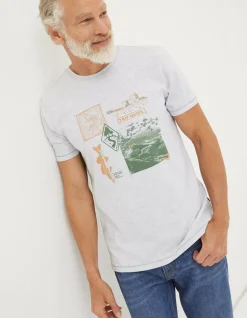 FatFace Trip Notes Printed T-Shirt|Men T-Shirts
