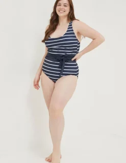 FatFace Tummy Control Breton Swimsuit|Women Beachwear & Swimwear