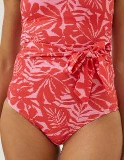 FatFace Tummy Control Ikat Leaves Swimsuit|Women Beachwear & Swimwear