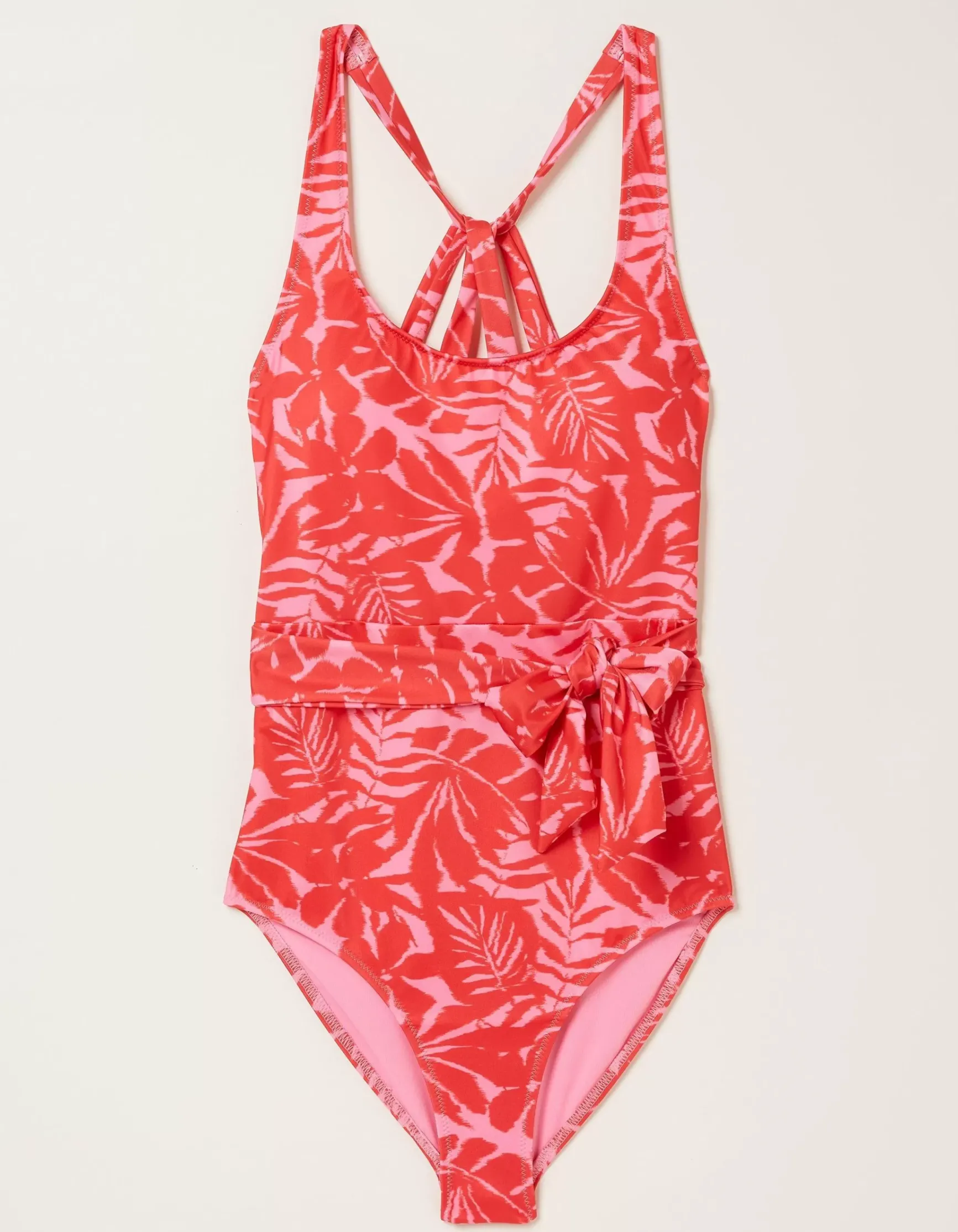 FatFace Tummy Control Ikat Leaves Swimsuit|Women Beachwear & Swimwear