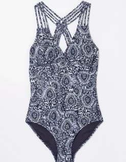 FatFace Tummy Control Watercolour Batik Swimsuit|Women Beachwear & Swimwear