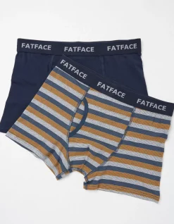 FatFace Two Pack Dorset Stripe Boxers|Men View All