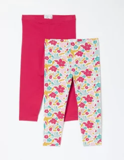 FatFace Two Pack Floral Blooms Crop Leggings|Girls View All