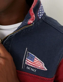 FatFace Usa Airlie Yoke Sweatshirt|Men Sweatshirts & Hoodies