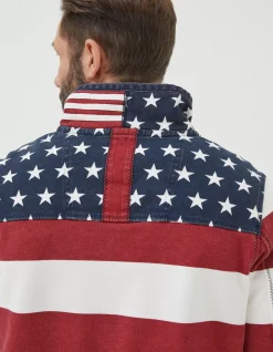 FatFace Usa Block Stripe Airlie Sweatshirt|Men Sweatshirts & Hoodies