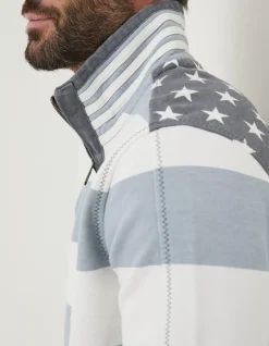FatFace Usa Block Stripe Airlie Sweatshirt|Men Sweatshirts & Hoodies